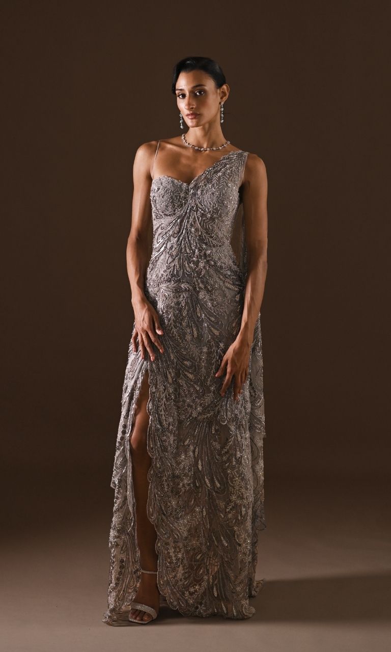 Silver Elegance Gown