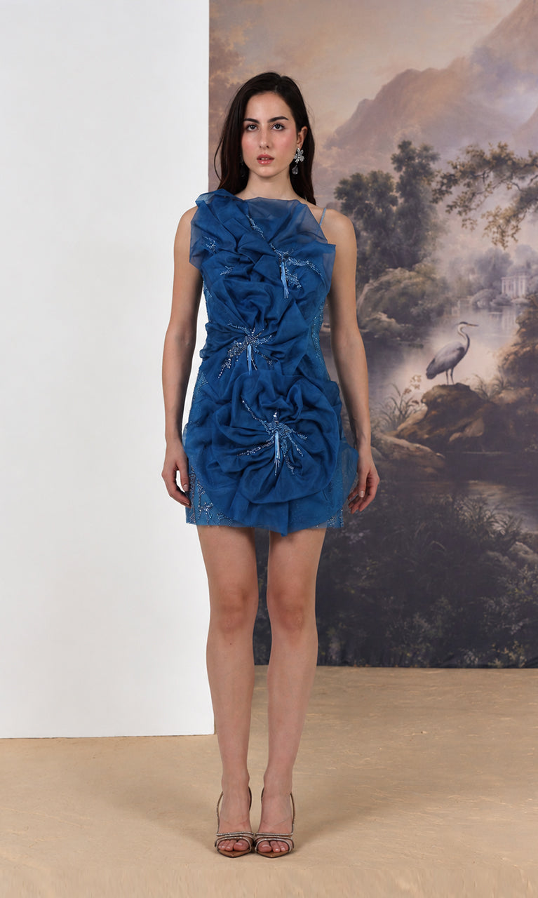 Marina Rosette Mini Dress