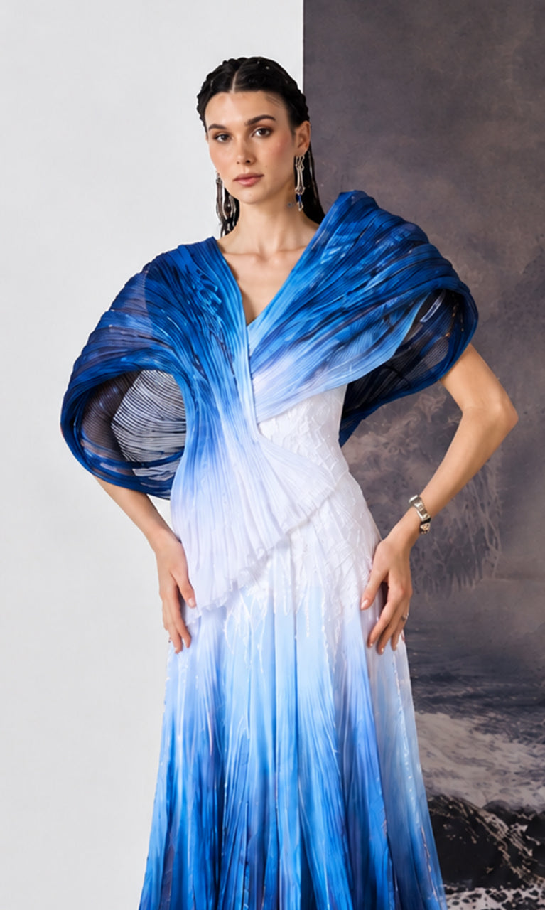 Calypso Ombré Sculpted Gown