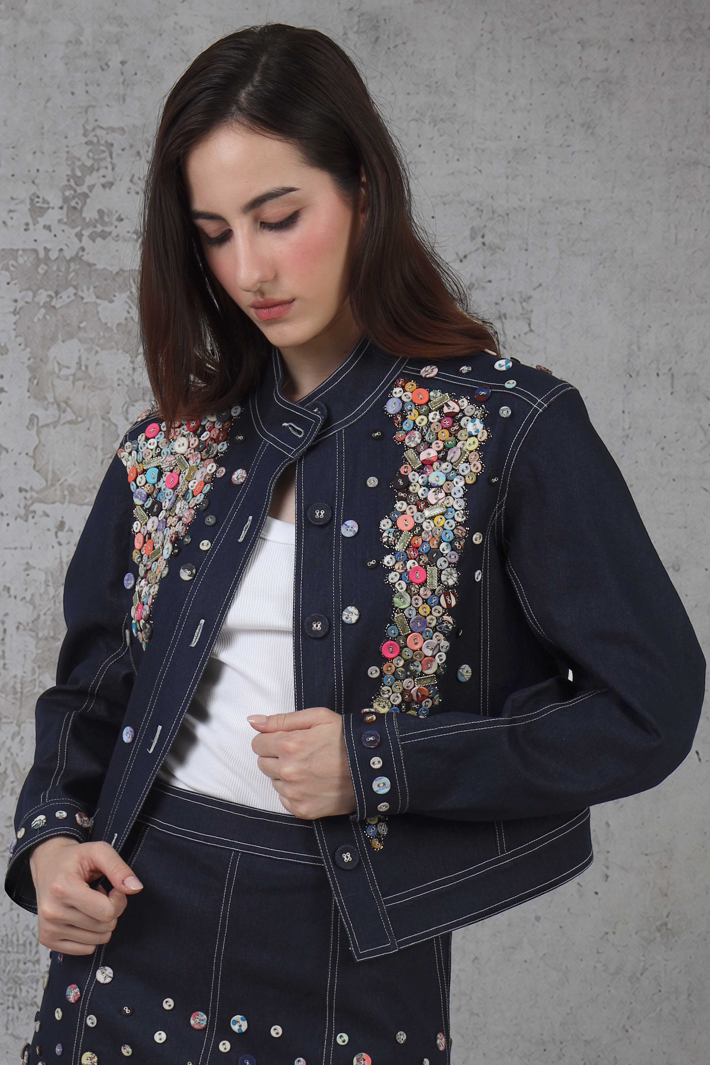 Buttons, applied by hand