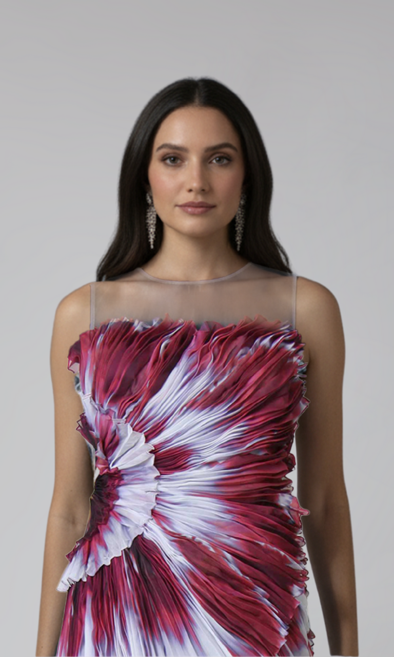 Fanned pleats