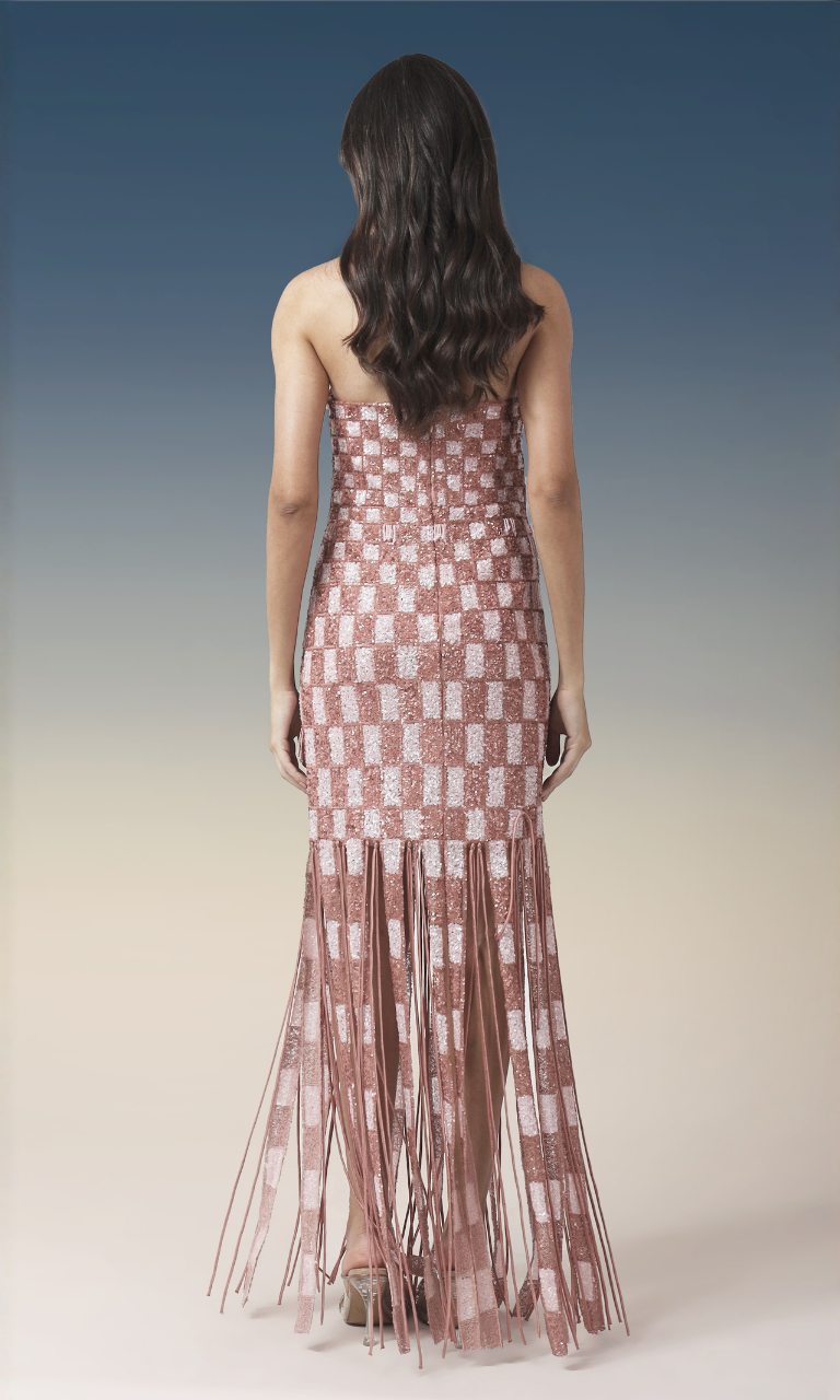 Naomi Fringe Gown