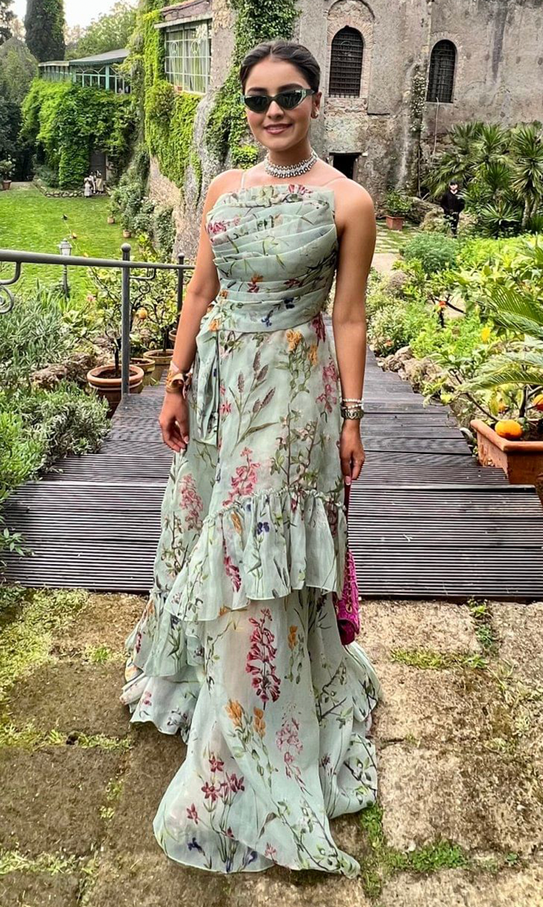 Florence Off-Shoulder Pleated Gown