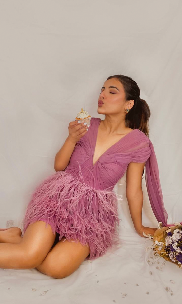 Helena Mini Feather Dress