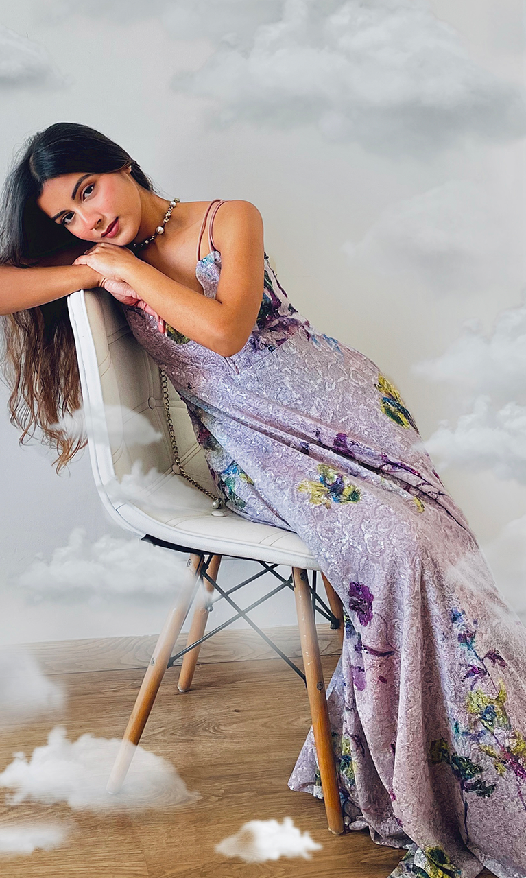 Sequins on print