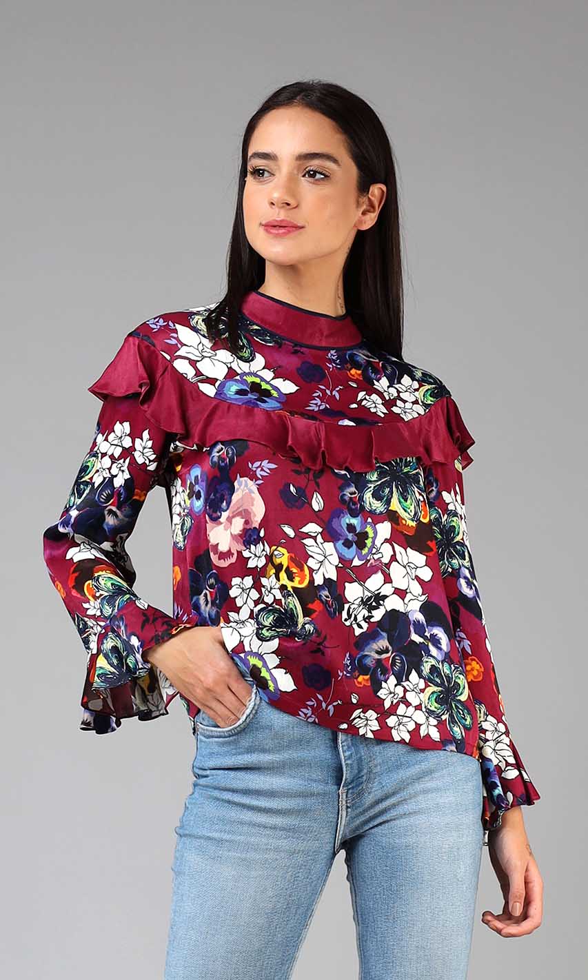 Caroline Ruffle Top