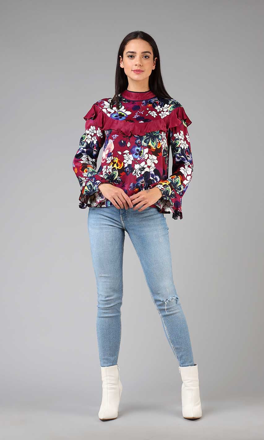 Caroline Ruffle Top