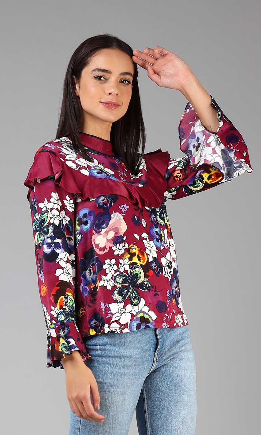 Caroline Ruffle Top