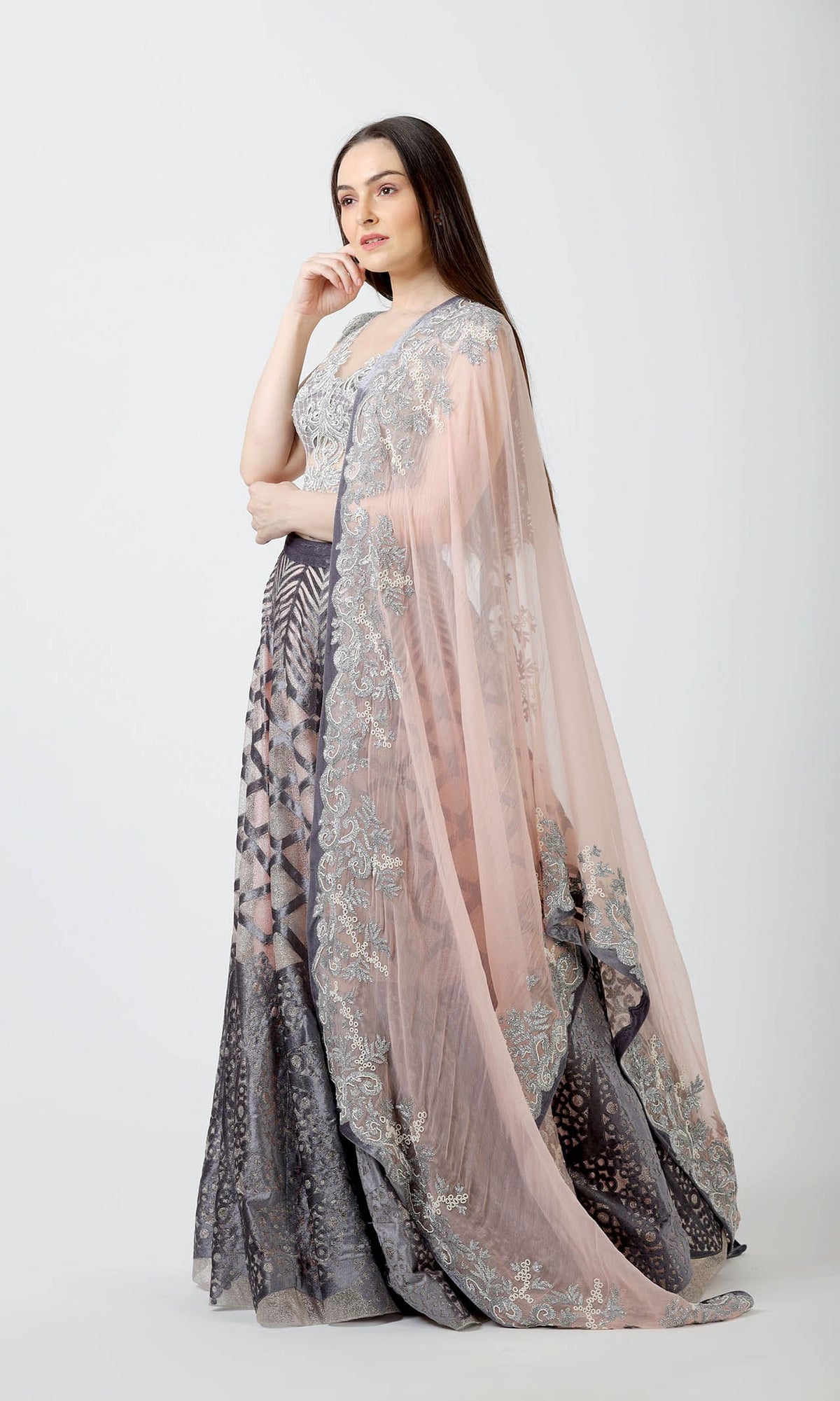 Laser work Lehenga Set