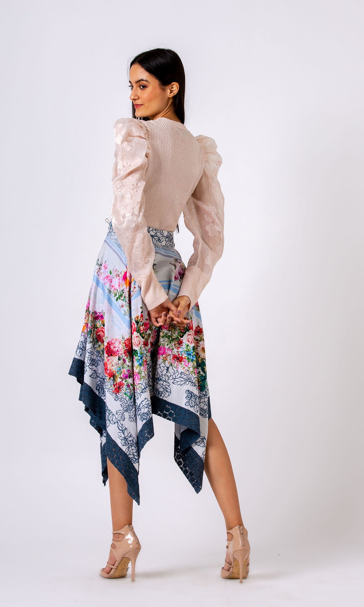 Holiday Scarf Asymmetric Skirt