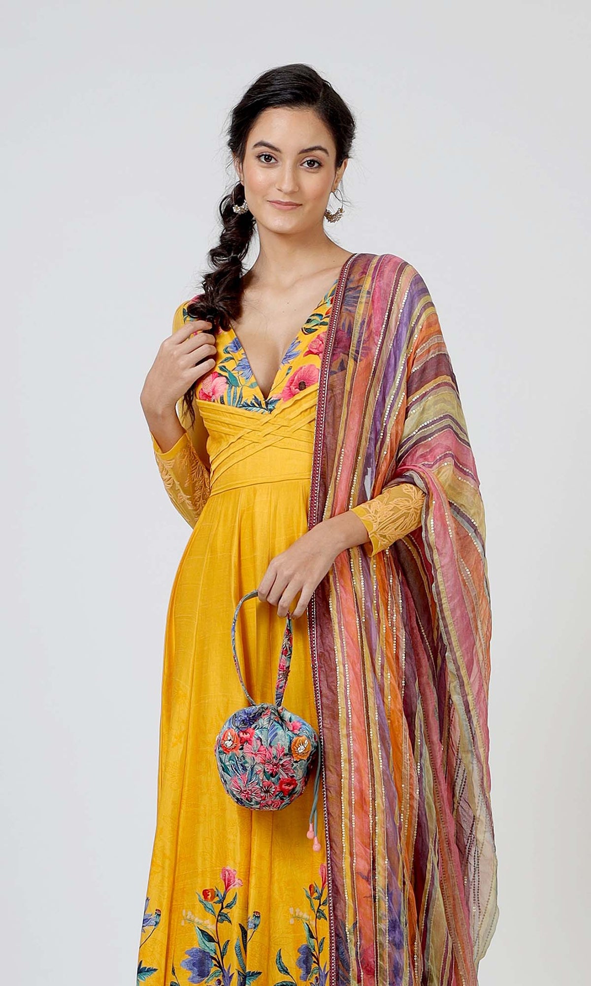 Marigold Floral Anarkali