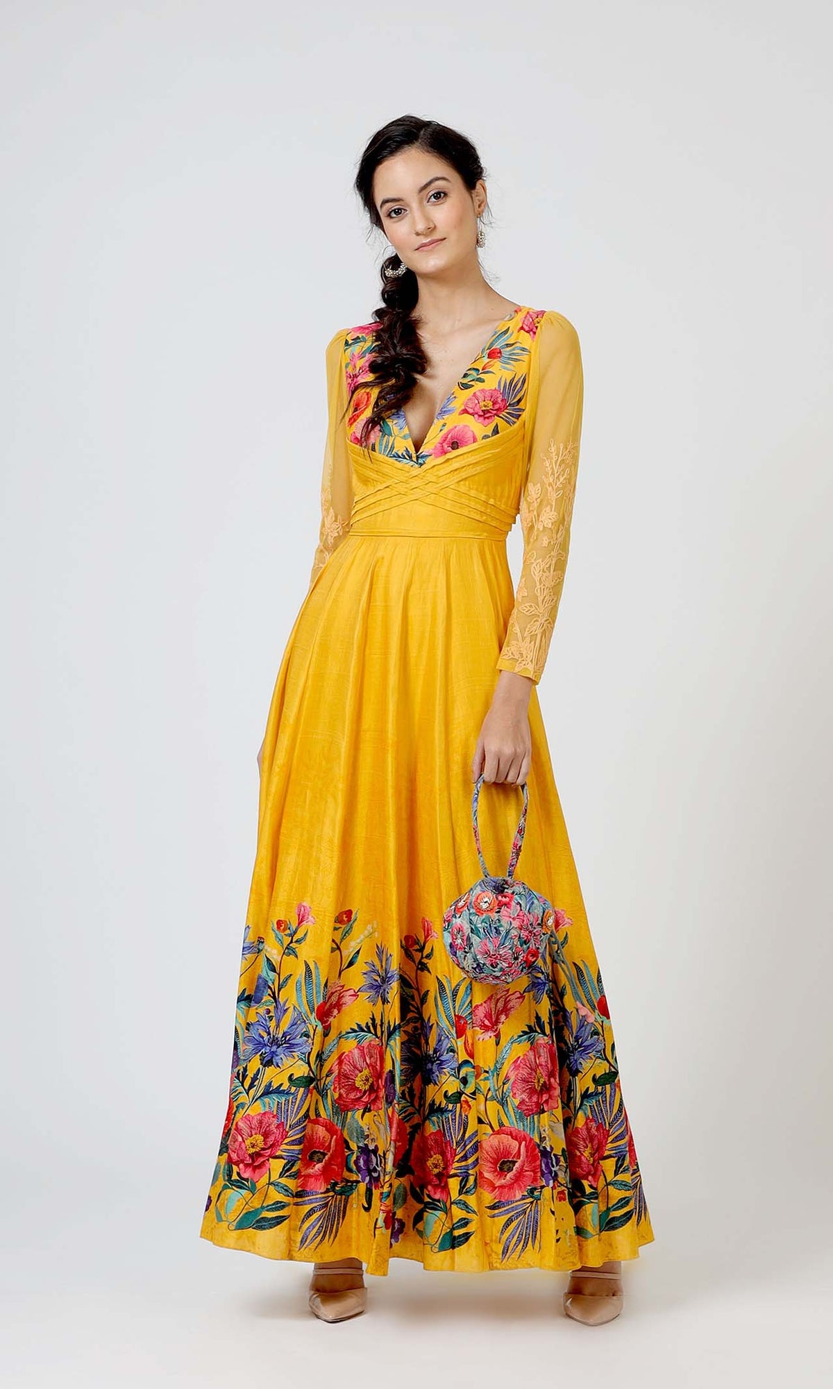 Marigold Floral Anarkali