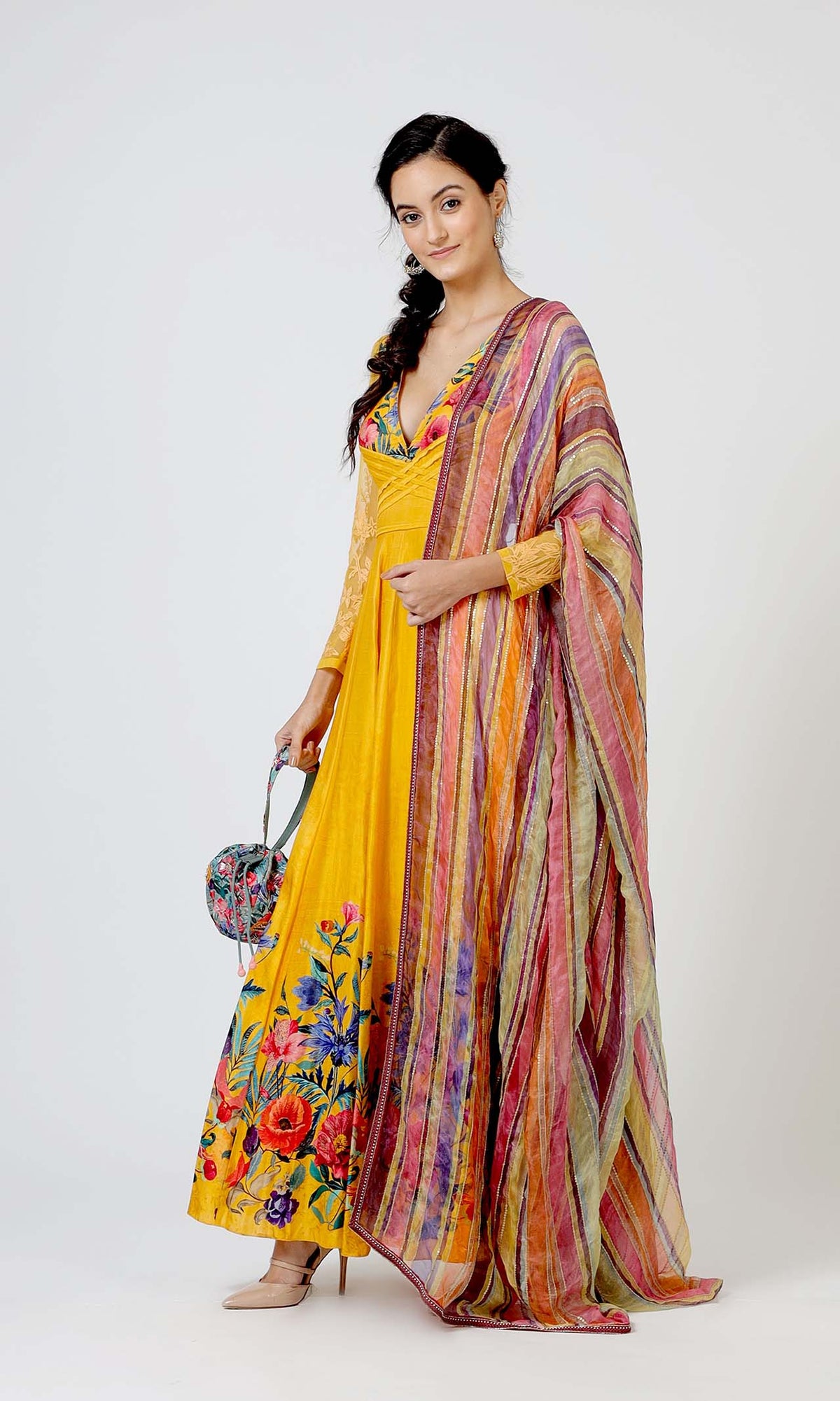 Marigold Floral Anarkali