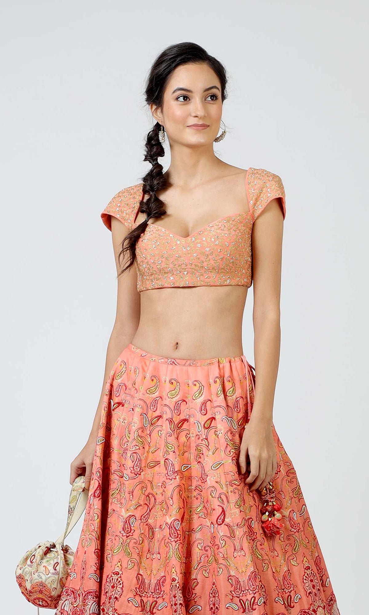 Pretty in Peach Lehenga Set