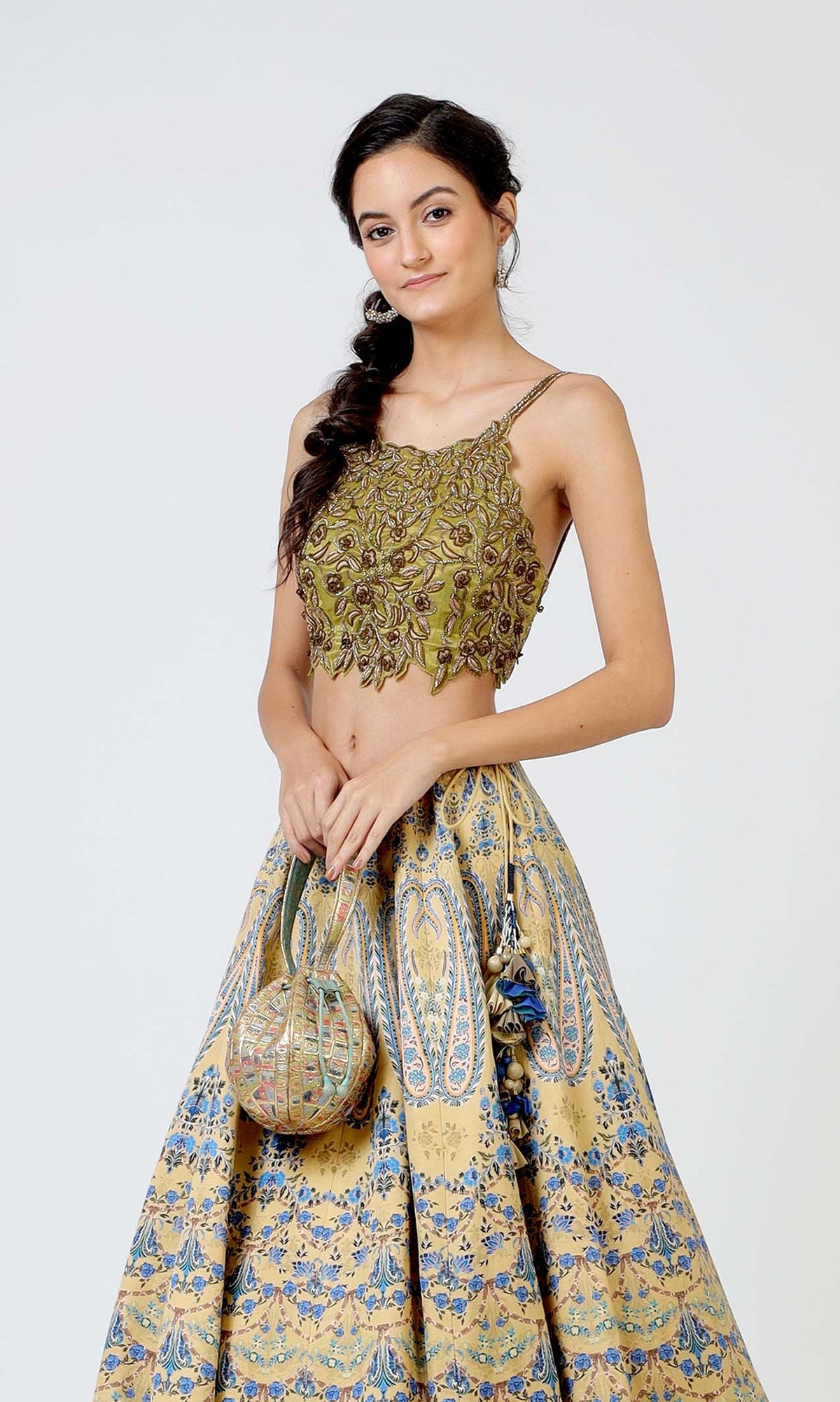 Olivia Paisley Delicate Embroidered Lehenga Set