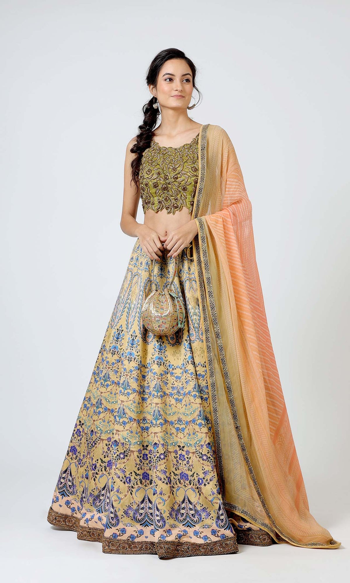 Olivia Paisley Delicate Embroidered Lehenga Set