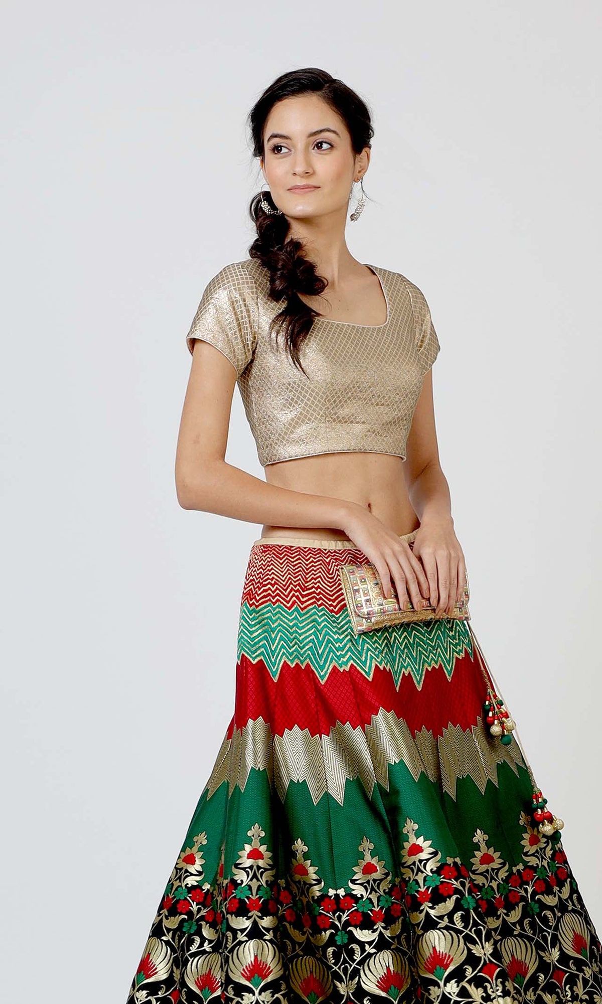 Iris Brocade Lehenga Set