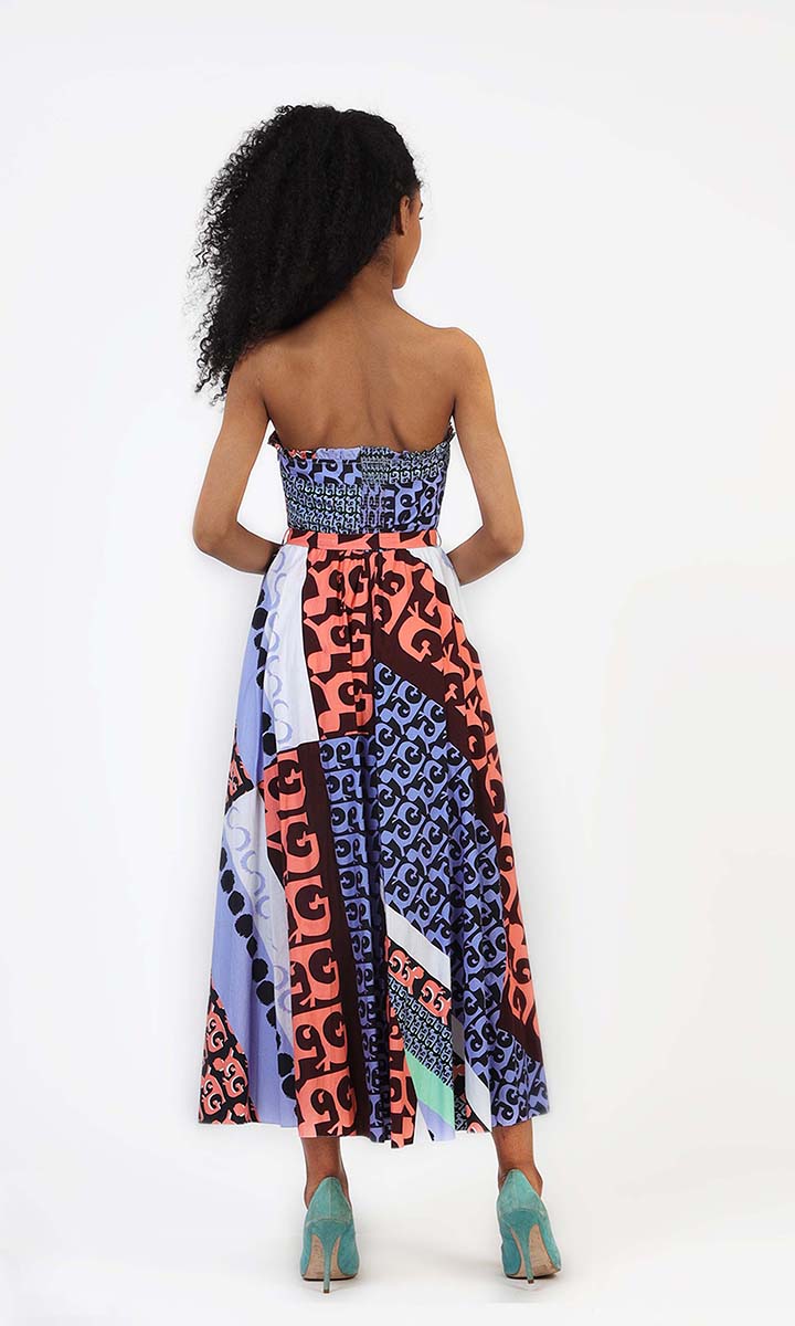 Colourblock Off Shoulder Dress