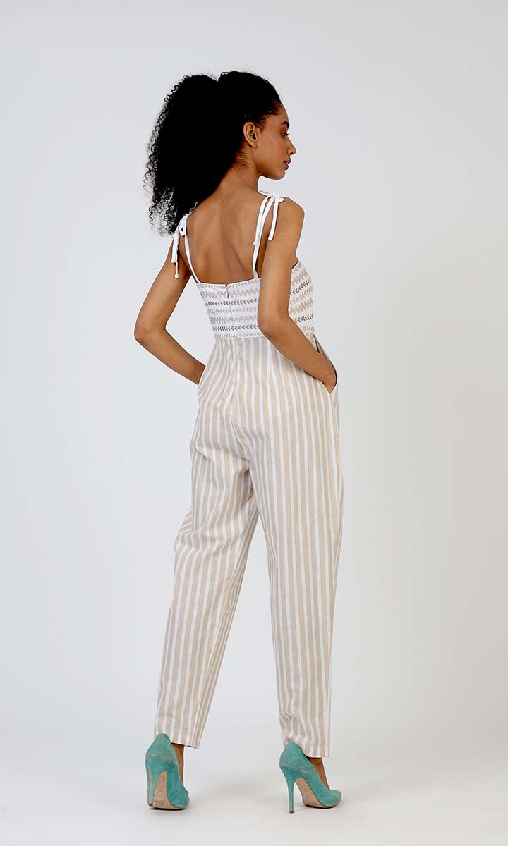 Earthy Stripes Jumpsuit