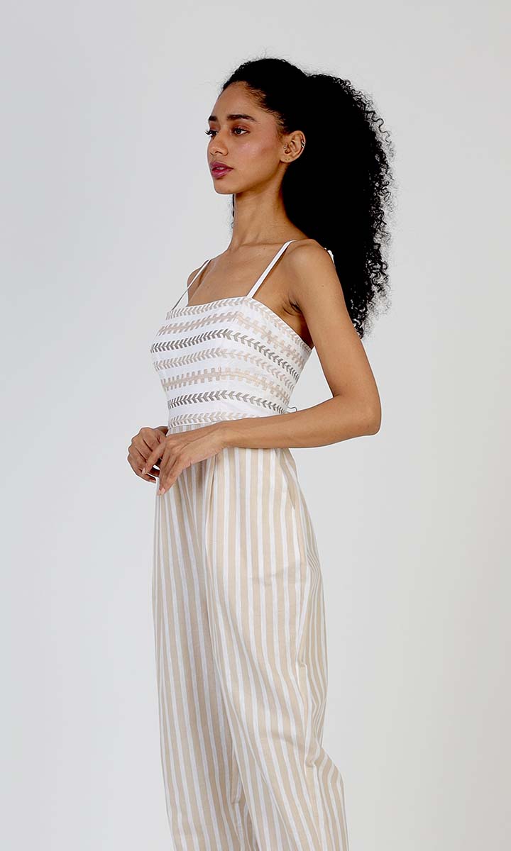 Earthy Stripes Jumpsuit