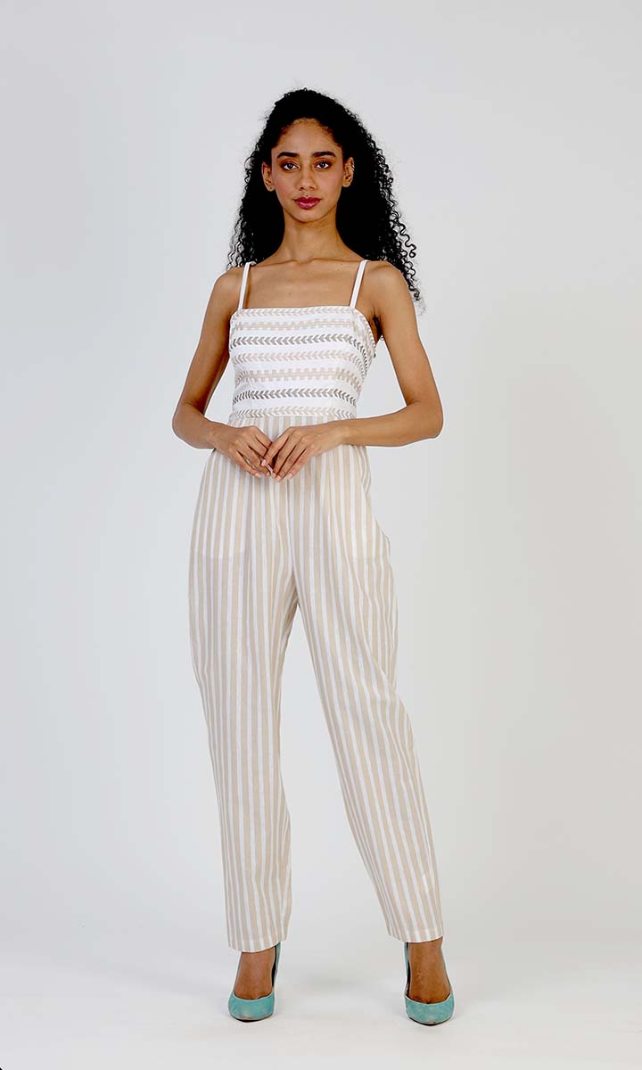 Earthy Stripes Jumpsuit