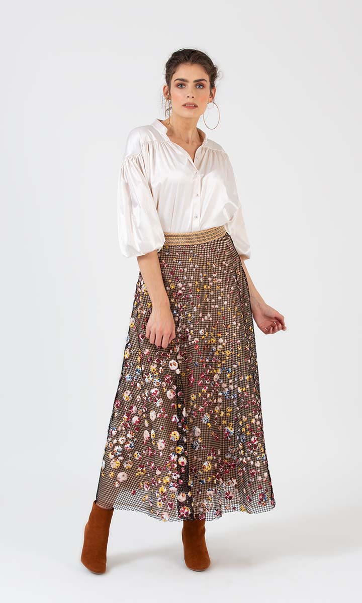 Laser Mesh Skirt