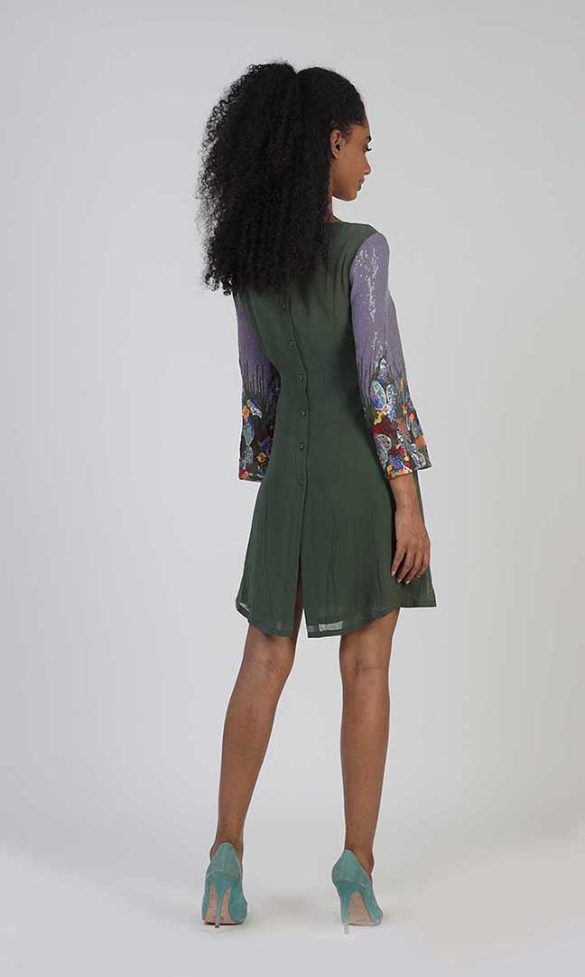 Cacti Garden Sequin Shift Dress