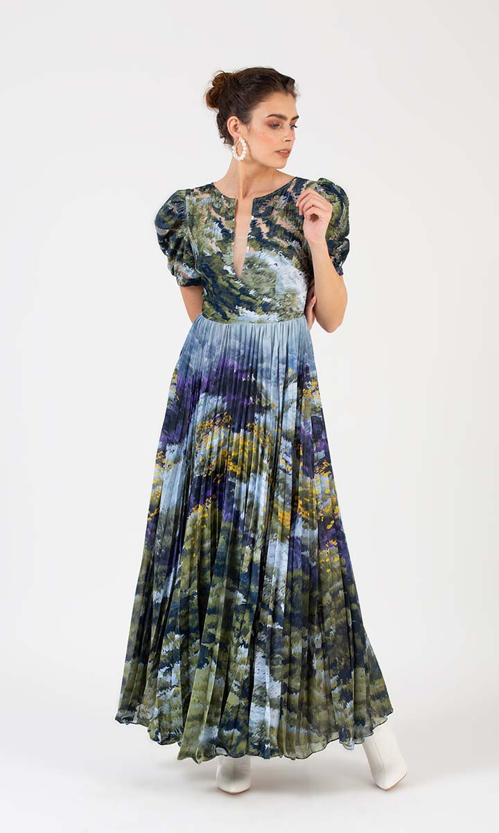 Prairie Pleated Maxi