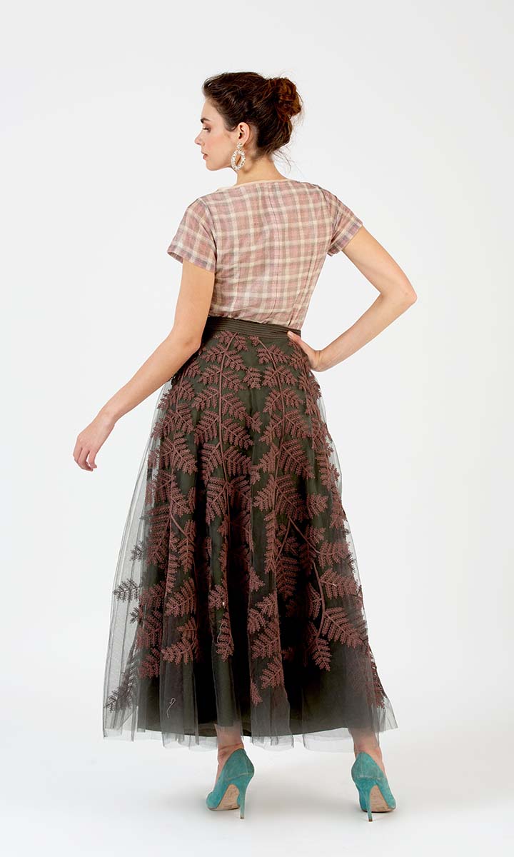 Checkered Woven Top