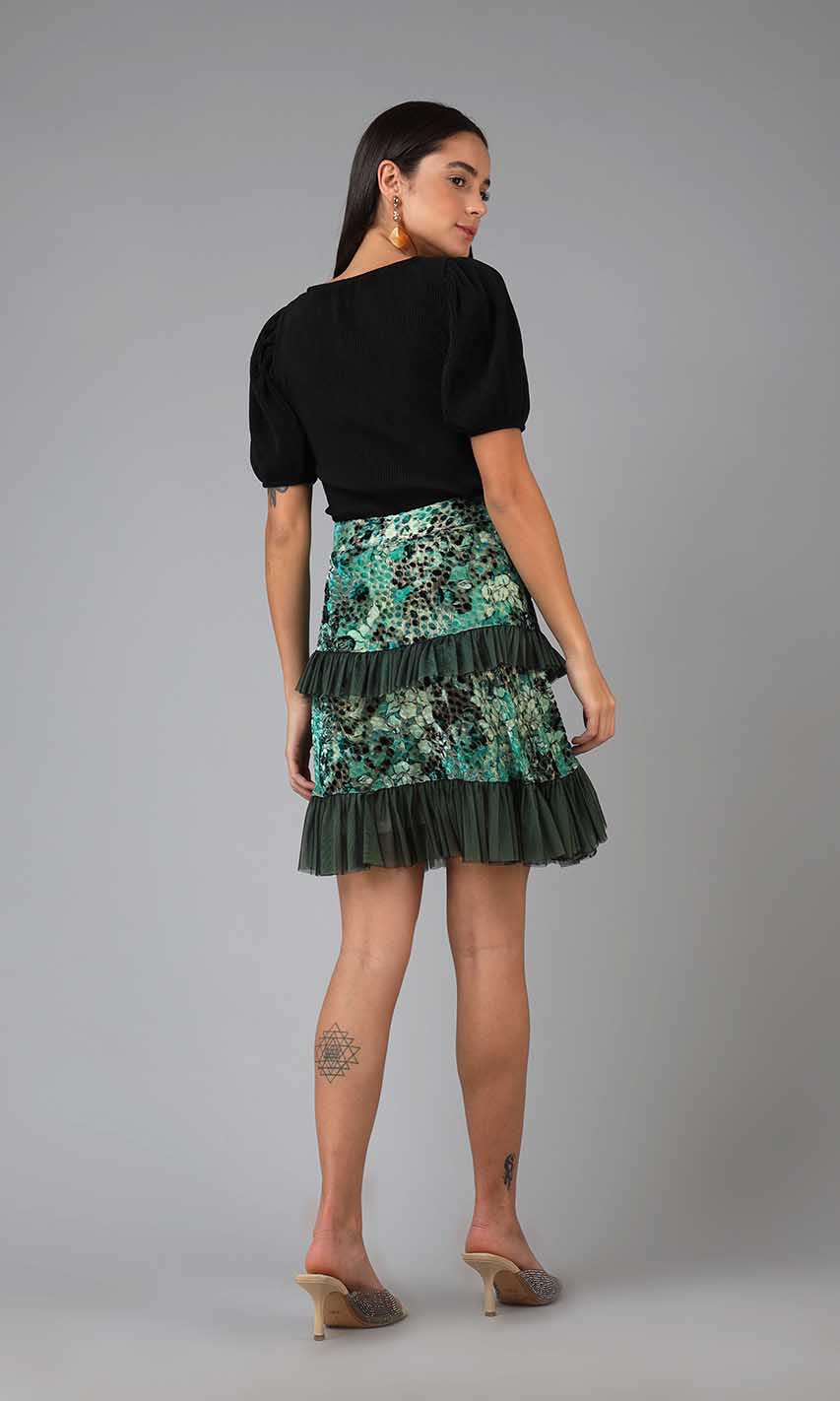 Amanda Velvet Mini Skirt