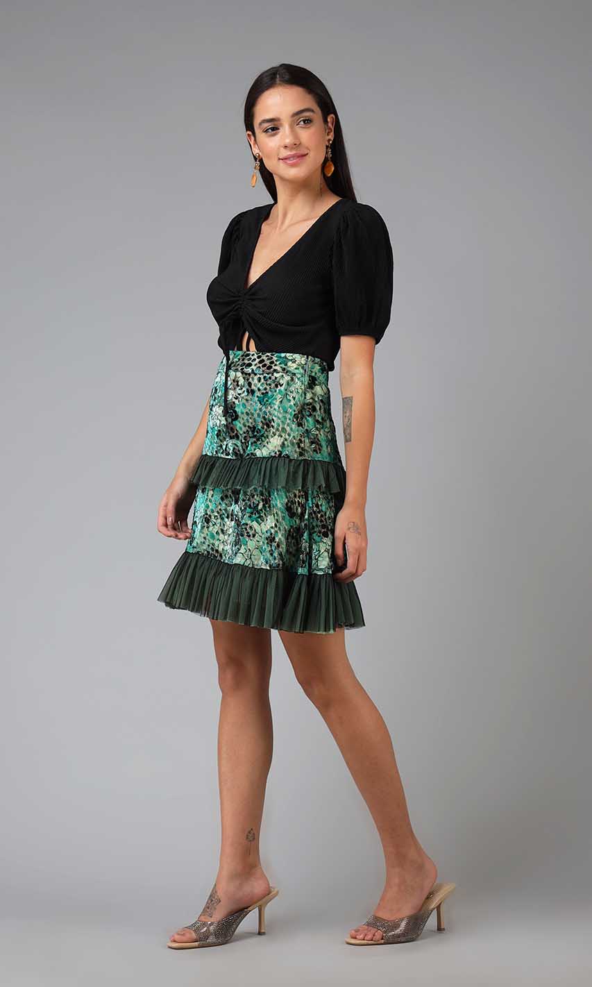 Amanda Velvet Mini Skirt