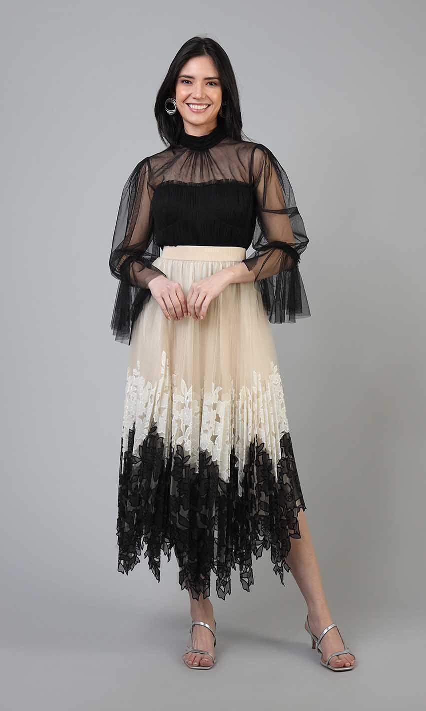 Ruched tulle