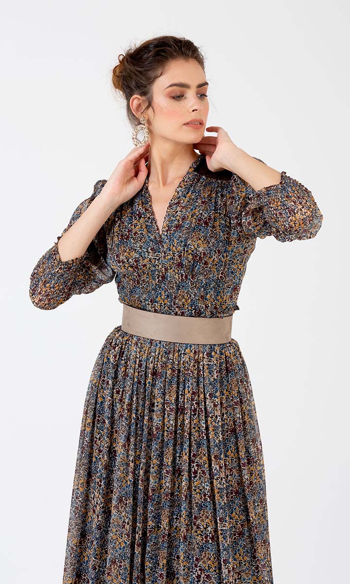 Ditsy Print Country Style Maxi