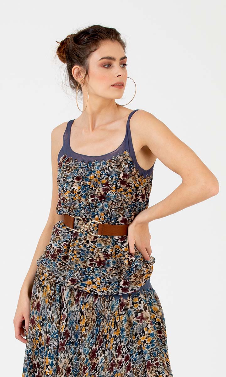 Ditsy Textured Top