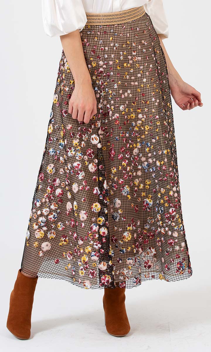 Laser Mesh Skirt