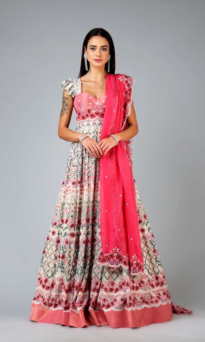 Tania Fuchsia Anarkali