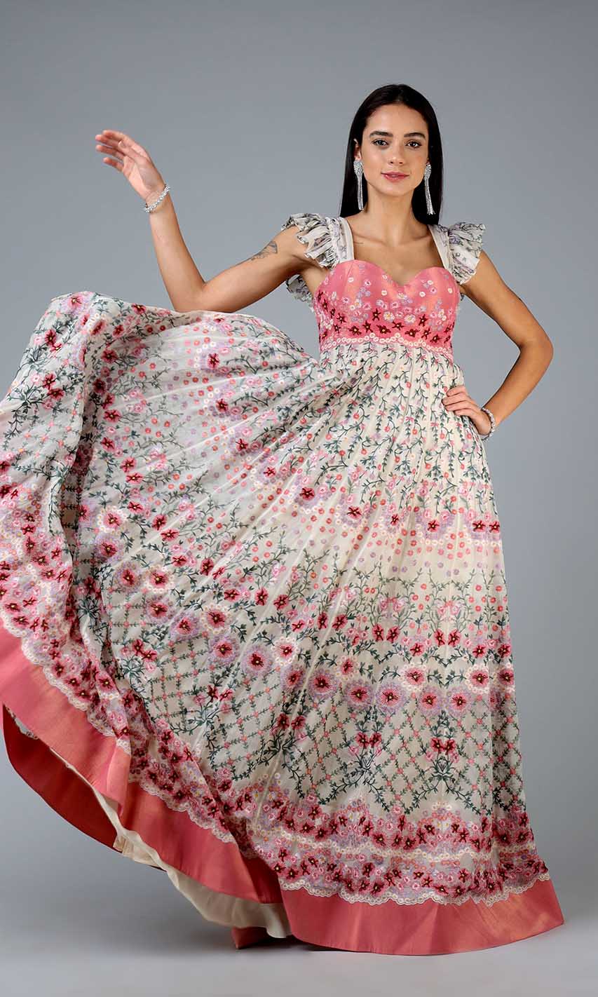 Tania Fuchsia Anarkali