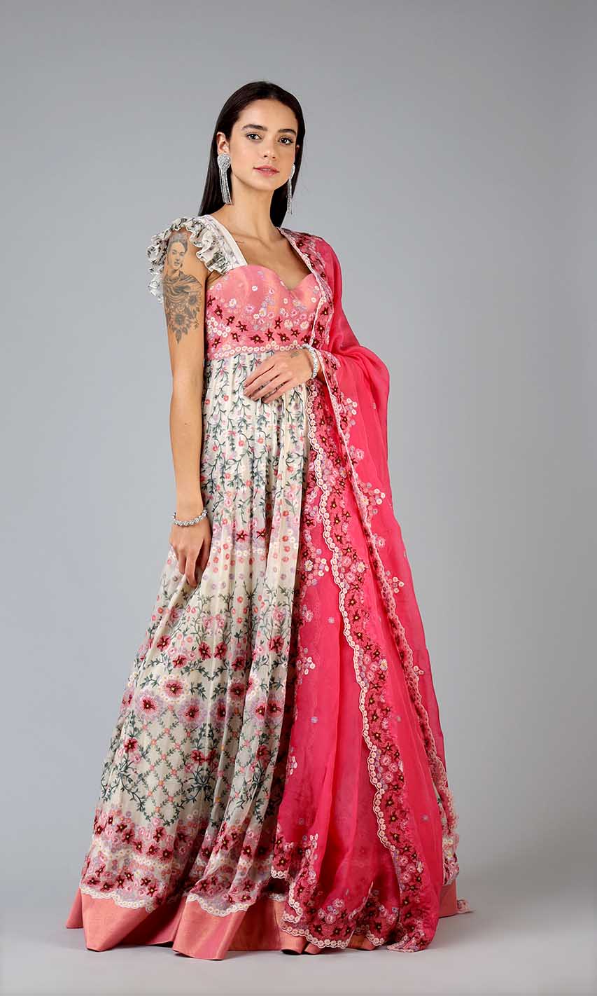 Tania Fuchsia Anarkali