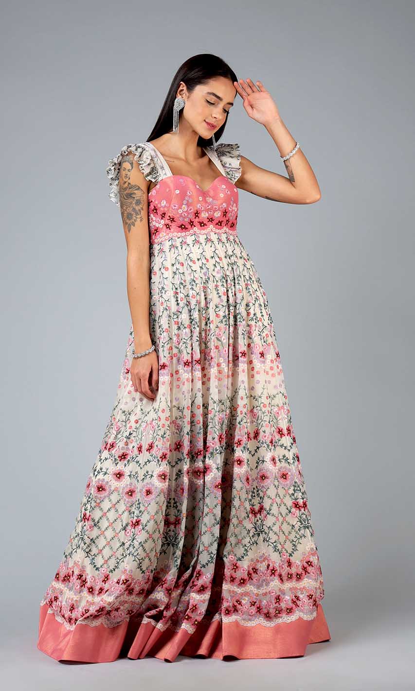 Tania Fuchsia Anarkali