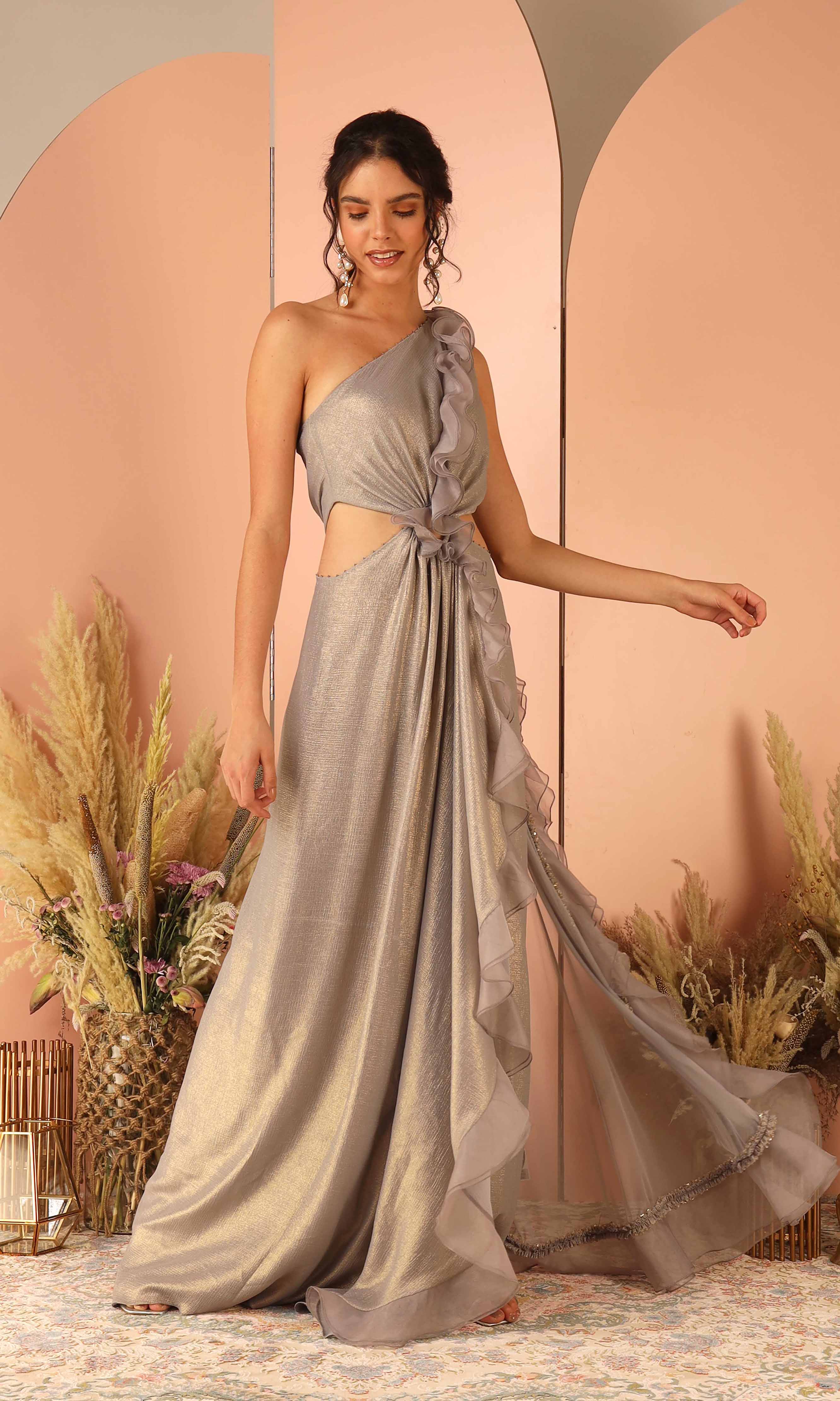 Draped ruffles