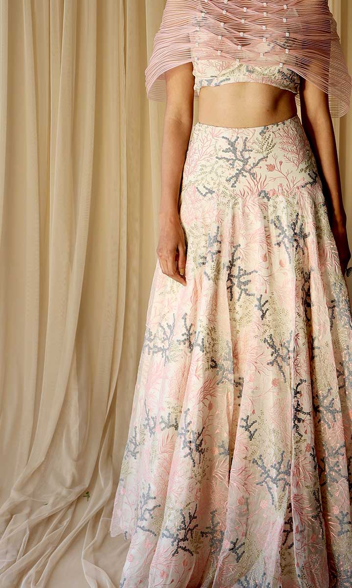 Willow Embroidered Pink Lehenga