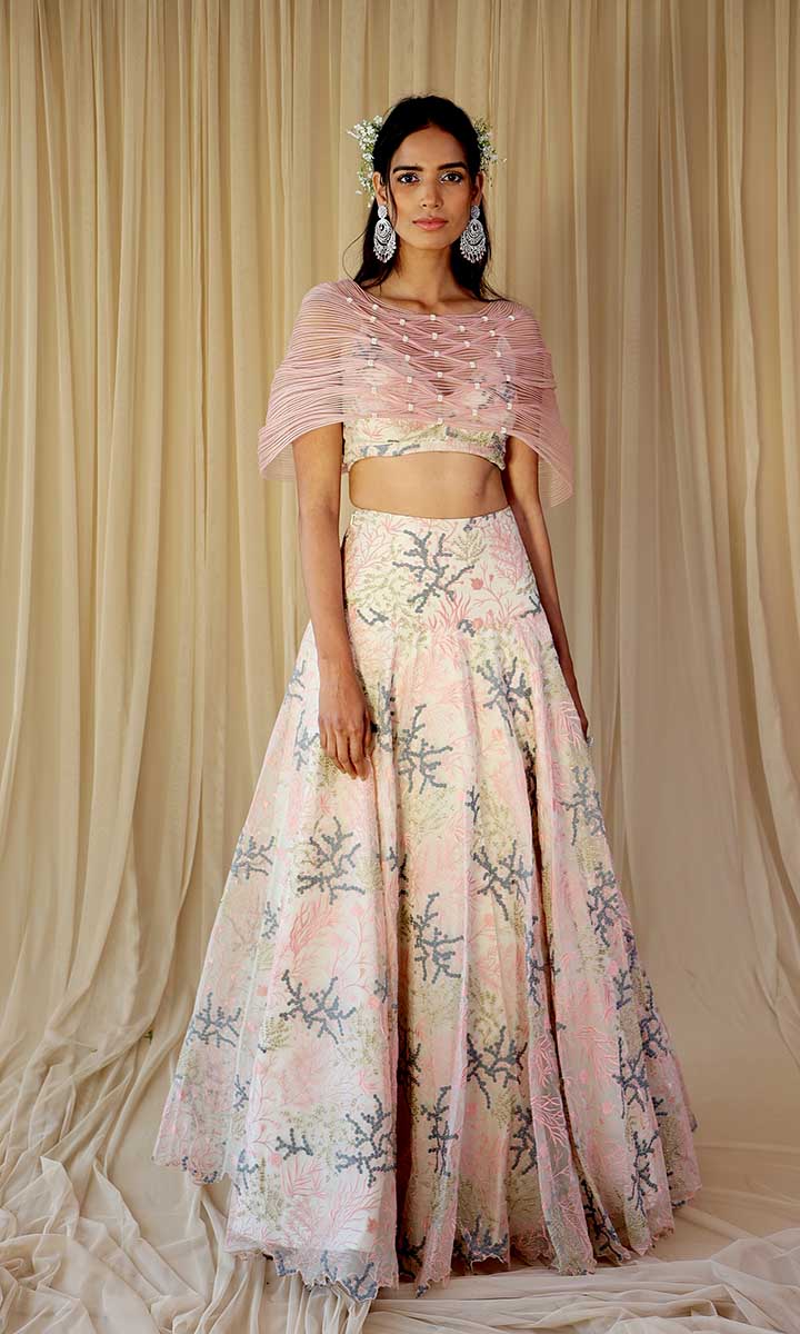 Willow Embroidered Pink Lehenga