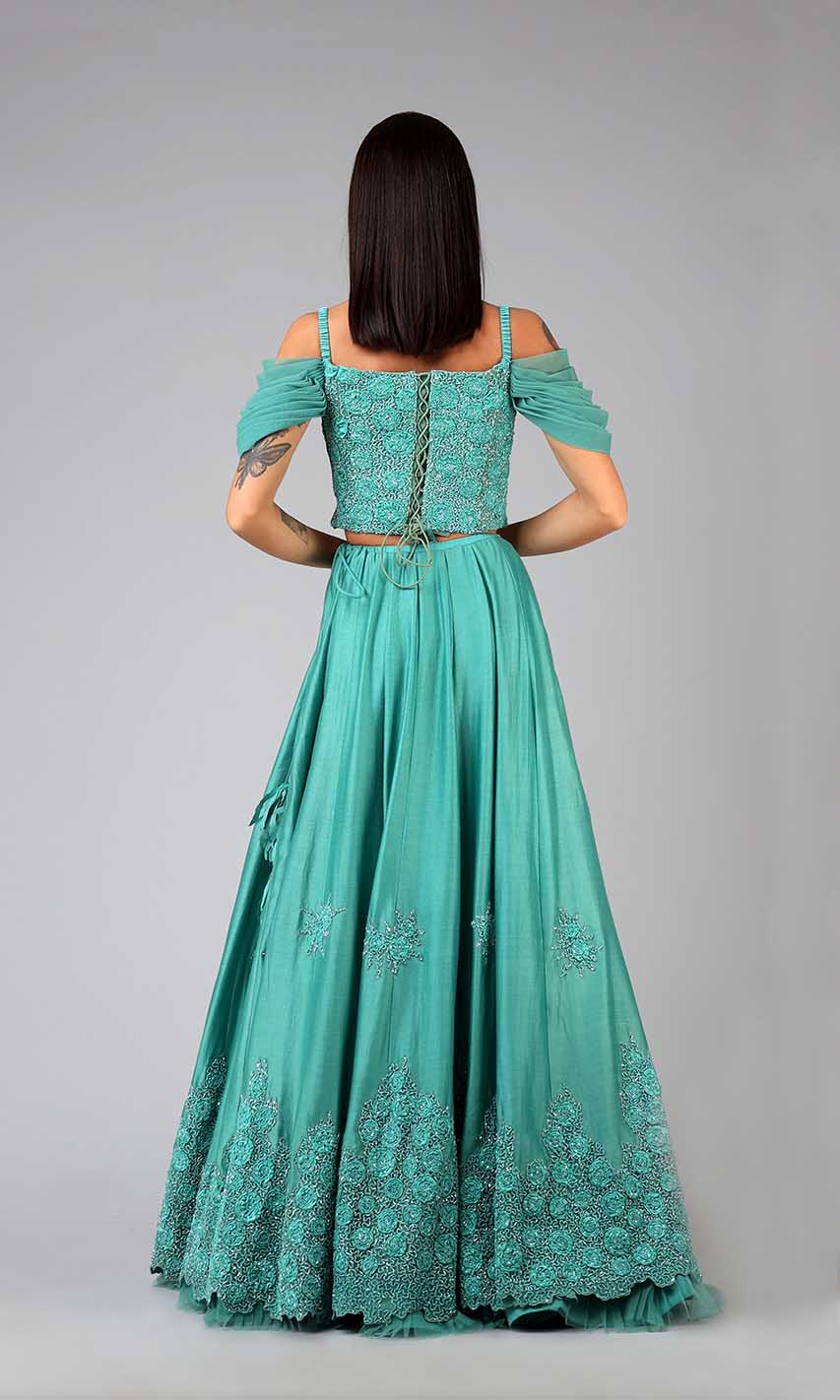 Marisa Teal Lehenga Set