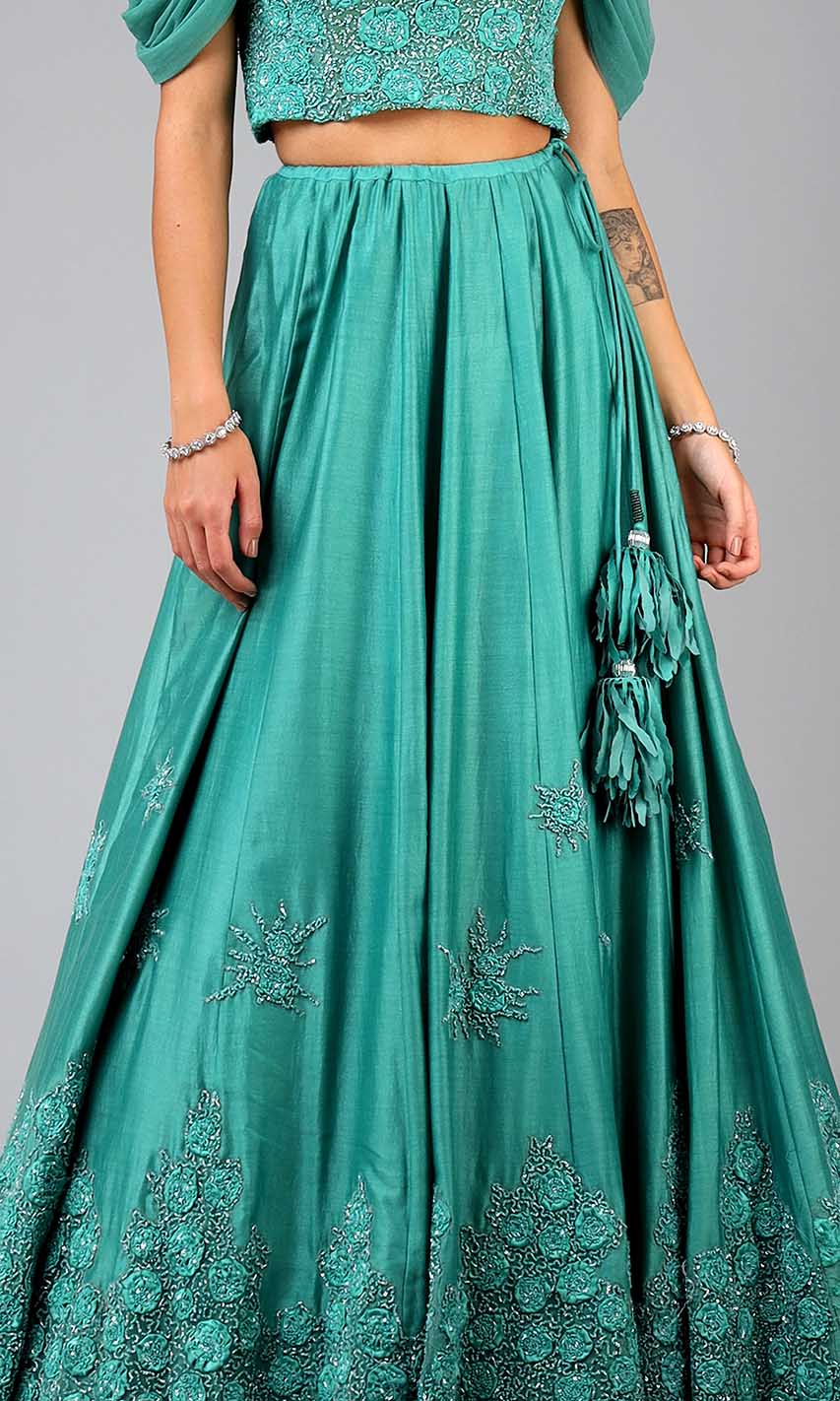 Marisa Teal Lehenga Set