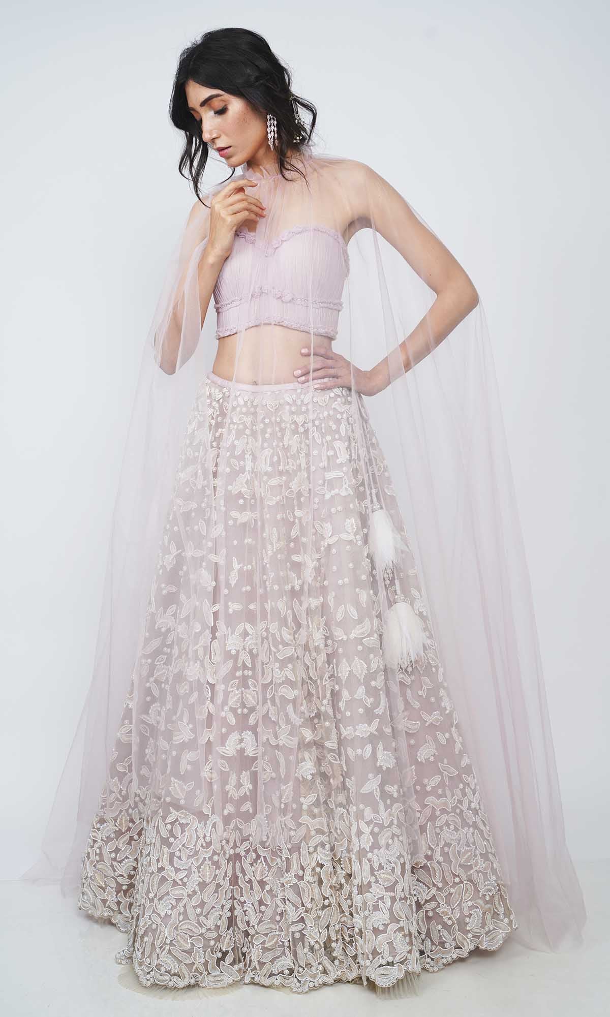 Genevieve Embroidered Lilac Lehenga