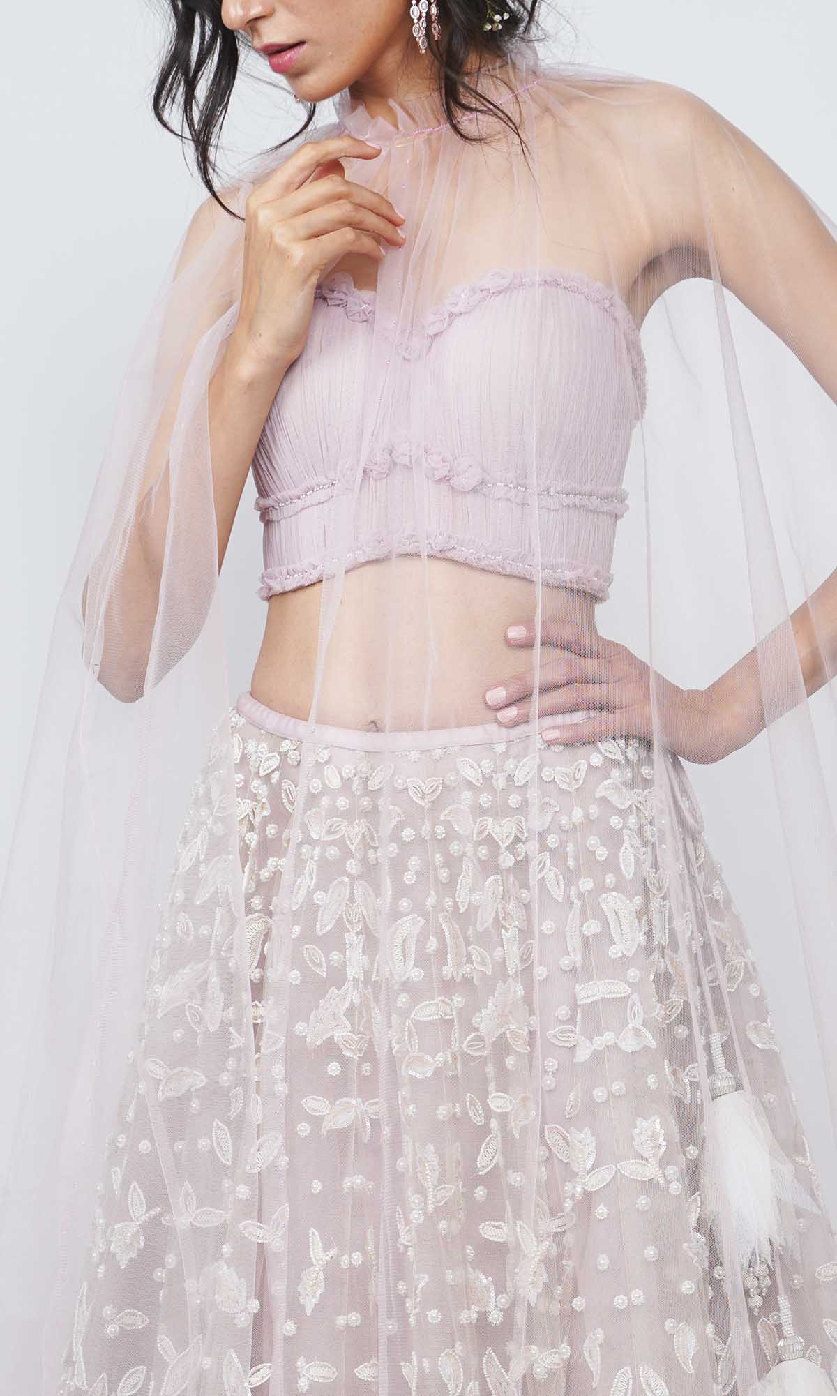Genevieve Embroidered Lilac Lehenga