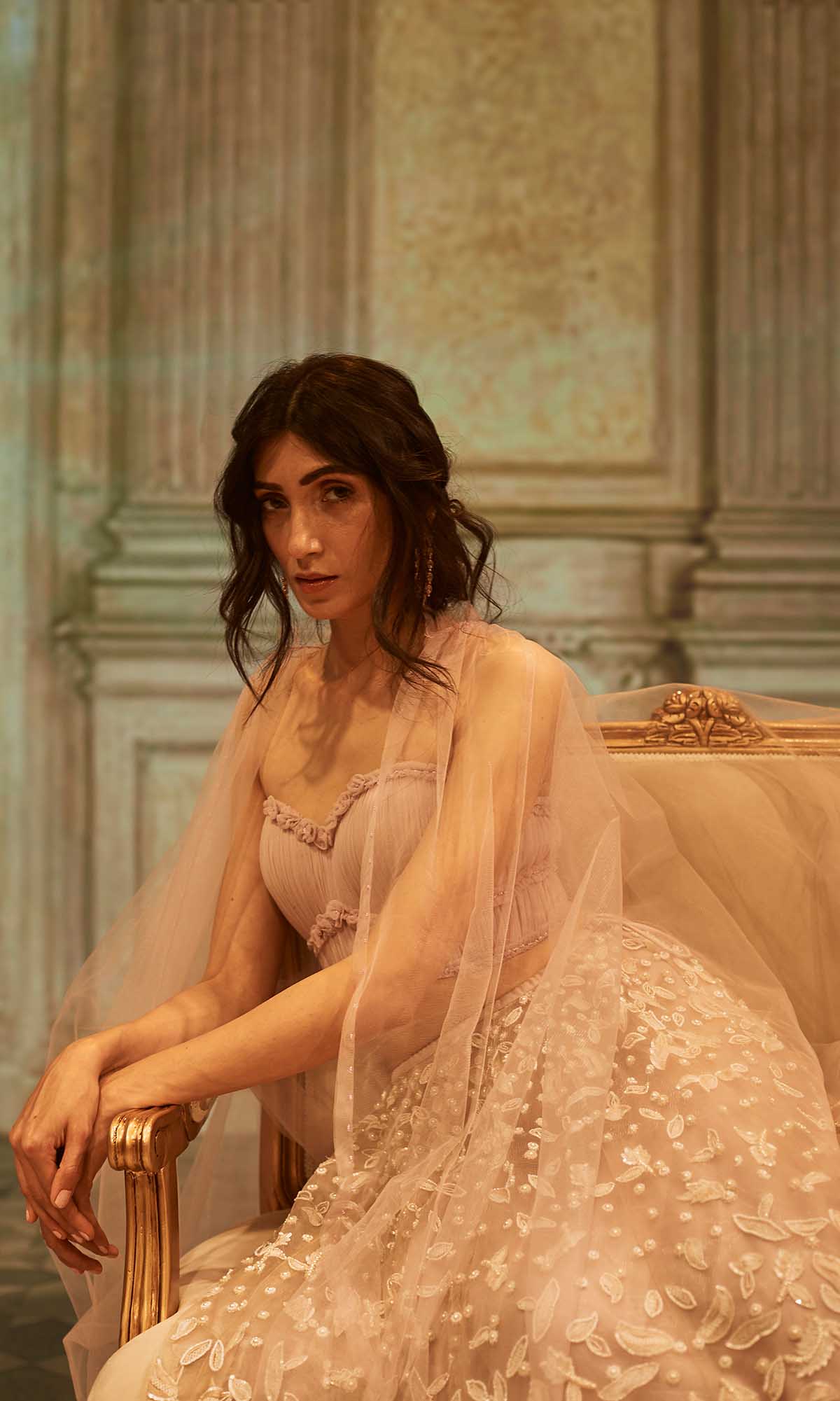 Genevieve Embroidered Lilac Lehenga