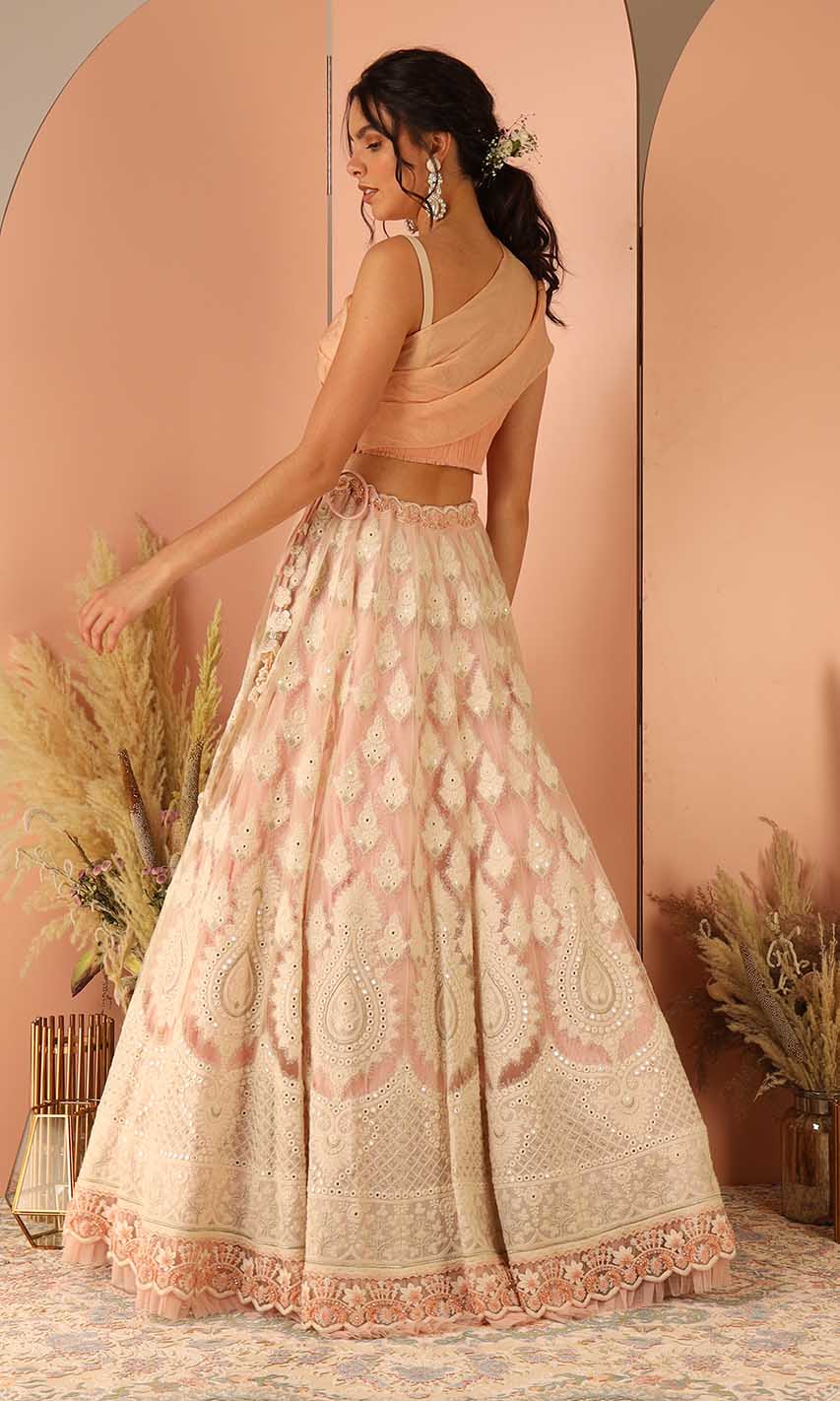 Trisha Pink Embroidered Lehenga