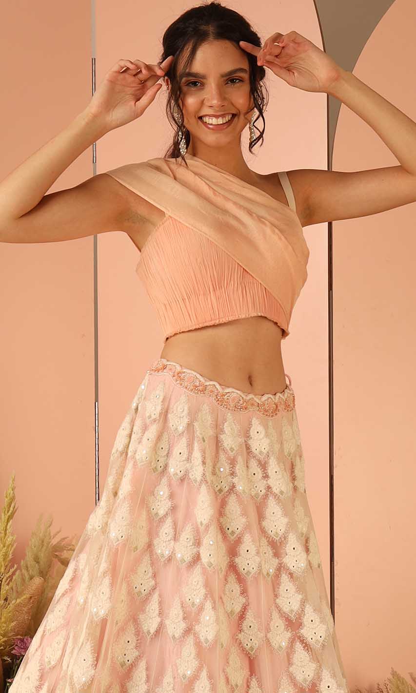 Trisha Pink Embroidered Lehenga