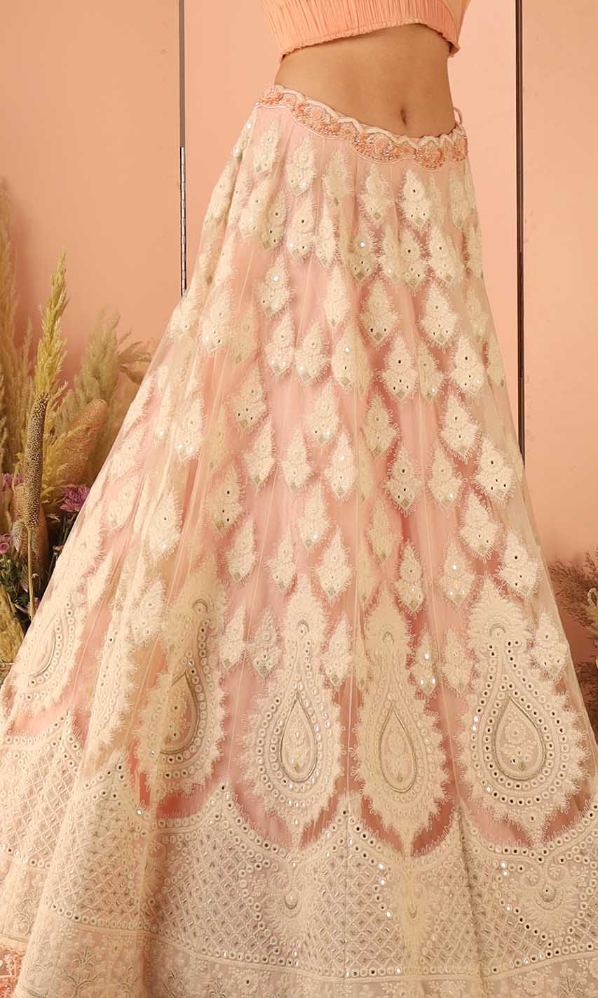 Trisha Pink Embroidered Lehenga